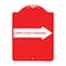 Signmission Employee Parking With Right Arrow, Red & White Aluminum Architectural Sign, 18" x 24", RW-1824-24398 A-DES-RW-1824-24398 - alternate 1